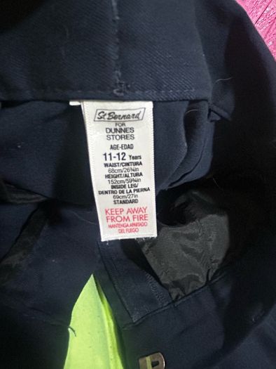 free boys navy school trousers 11-12, 12-13 years
