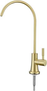 Drinking Water Tap, SUS304 Stainless Steel, No-Air Gap Reverse Osmosis Tap for Kitchen Bar Sink, Brushed Gold