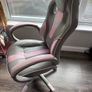 Pink & Grey gaming chair Image 3