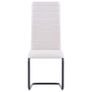 Cantilever Dining Chairs 2 pcs Cream Fabric Image 3