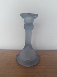 CANDLESTICK - Art Deco - Frosted Glass