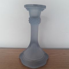 CANDLESTICK - Art Deco - Frosted Glass