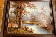 Lovely detailed landscape oil painting