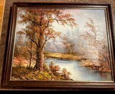 Lovely detailed landscape oil painting