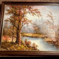 Lovely detailed landscape oil painting