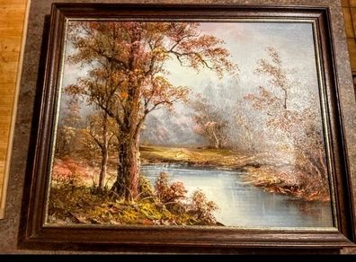 Lovely detailed landscape oil painting