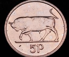 Ireland - 1995 - 5 Pence - Irish 5p - Bull - KM.28 - [2093]