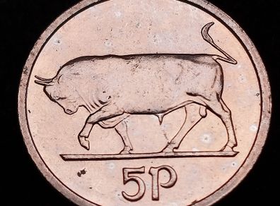 Ireland - 1995 - 5 Pence - Irish 5p - Bull - KM.28 - [2093]