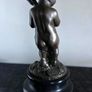 Paul Schmidt-Felling (1835-1920) Boy With Hare - Bronze, Marble, Signed Image 9