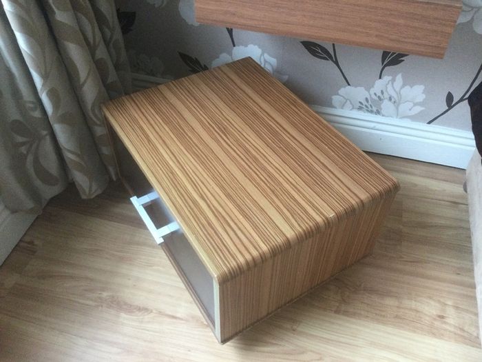 2 lockers and 2 floating shelf drawers