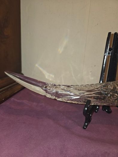 Vintage USSR Crystal Drinking Horn