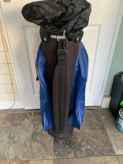 Blue Spalding Golf bag With removable rain-cover
