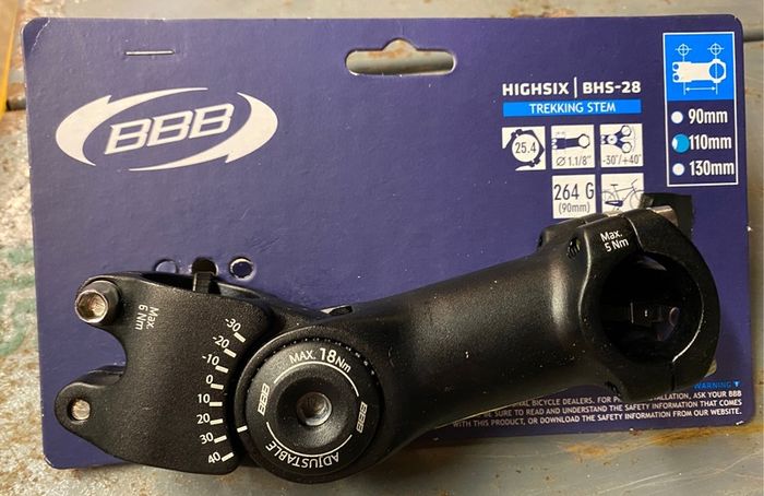 Bicycle Stem Adjustable BBB Highsix BHS-28