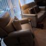 Stunning Harvey Norman Cream Italian Leather Two Seater Sofa & Recliner Image 4