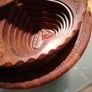 Handcarved Collapsible Wooden Basket Image 3