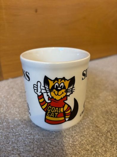 Vintage Suttons Coals 'Coal Cat' Mug