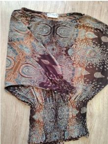 Brown Blouse   Size 12