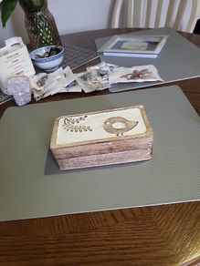 Trinket box  carved.