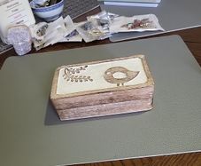 Trinket box  carved.