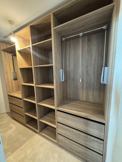 Wardrobes, kitchens, utility rooms, storage units.