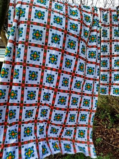 3 x Vintage Curtains