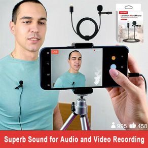 New Wired Professional Lightning Microphone, For iPhone, Samsung, Computer, Laptop etc.