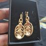 Vintage Golden Earrings with Black Core Image 7