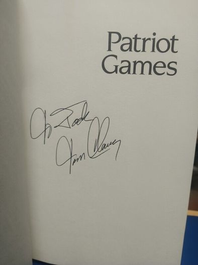 Signed Tom Clancy - Patriot Games