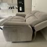 3 Seater Fabric Electric Recliner Sofa Light Grey Image 4