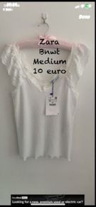 cami top size large Zara white with lace