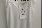 cami top size large Zara white with lace