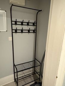 Coat rack with shoe storage