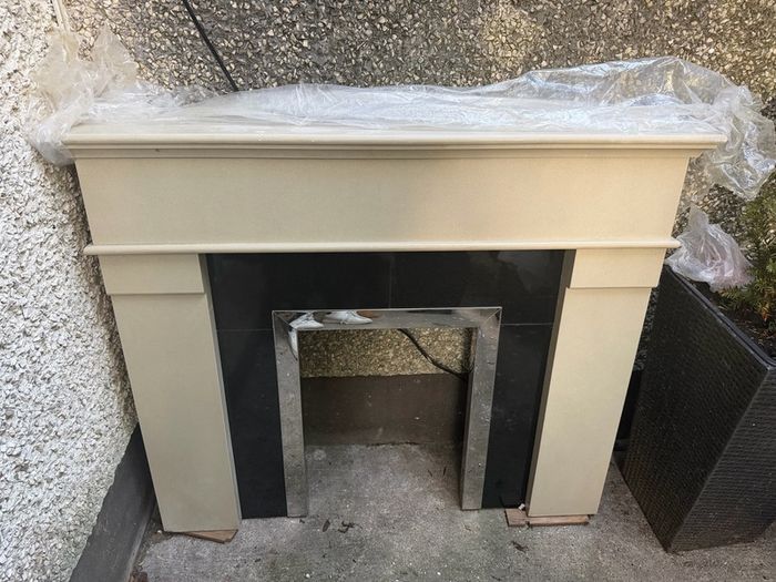 Marble Fireplace Mantle Like New