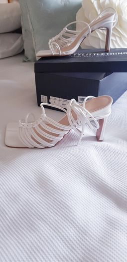 PLT White Lace Up Sandal - Size 3