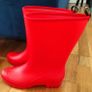 New WIDE CALF Hisea Wellies Wellington Boots Rubber Water and Slip Proof Image 2
