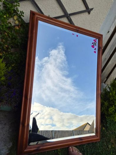 Large Solid Wood Framed Mirror