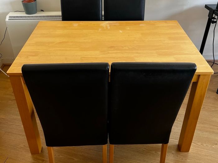 Wooden Dining Table and Chairs