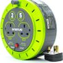 2 Socket Cable Reel | 5m Green Extension Lead | 13A with Thermal Cut Out | Heavy Duty Outdoor Extension Lead Image 5