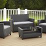 Cosco Malmo 4PC Patio Set - Grey w/ Navy Cushions - 88529GBLEUK Image 6