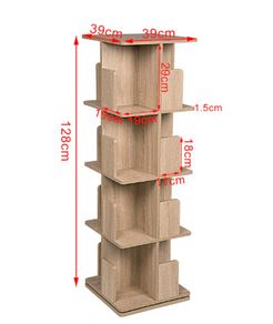 BRAND NEW Revolving bookcase 360-degree Rotating Solid Wood Bookshelf Children's Picture Book Shelf Floor Corner Shelf