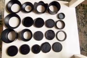 Selection of lens caps, hoods and variable ND filters