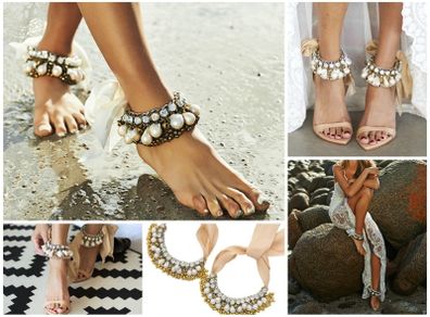 Stunning Wedding Boho Bride Laxmi Anklets