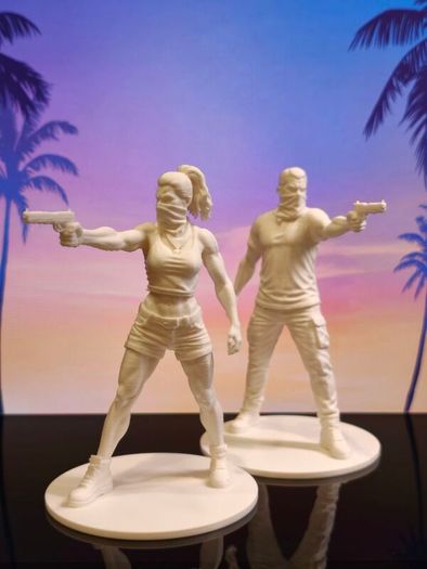 3D Printed Jason Duval and Lucia Caminos From GTA 6 (VI)
