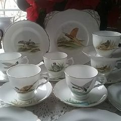 Tuscan 18 pieces Wild Fowl China Tea Wares