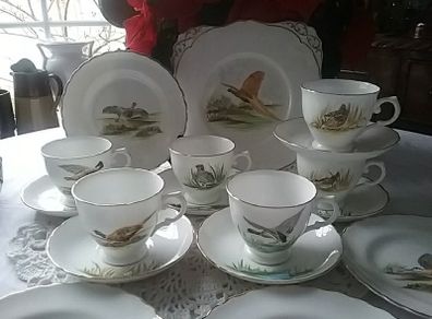 Tuscan 18 pieces Wild Fowl China Tea Wares