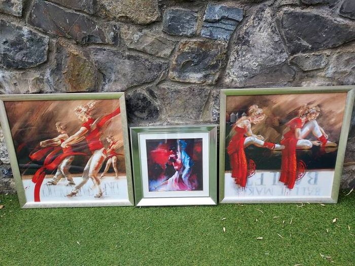 3 print/paintings