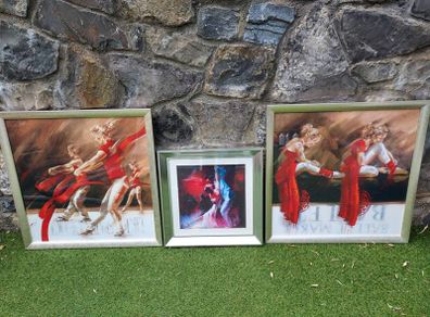 3 print/paintings