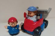 Fisher Price Little People Vintage Dump Truck &amp; Figures