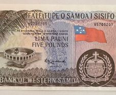Western Samoa 5 Pounds Banknote