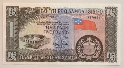 Western Samoa 5 Pounds Banknote